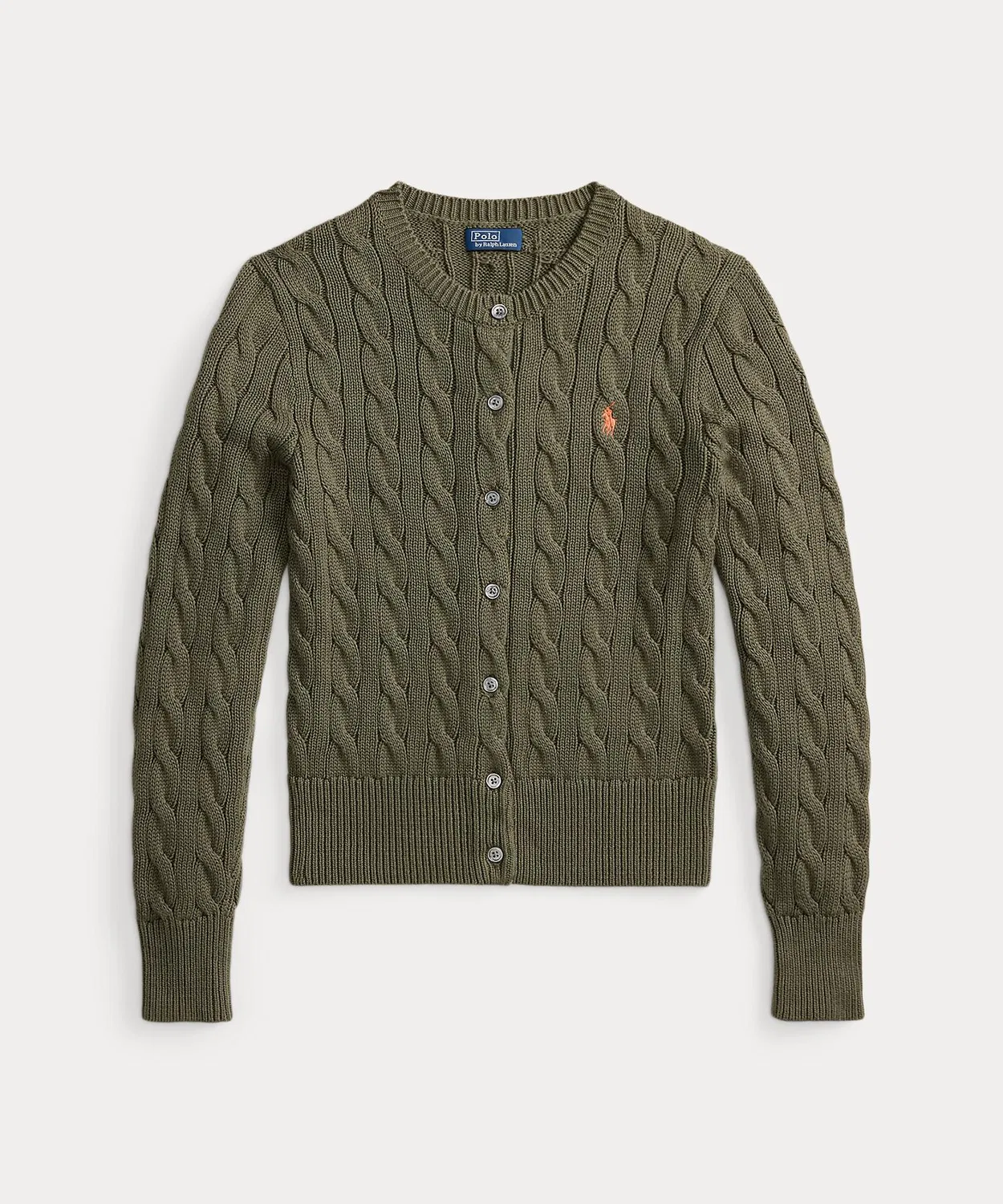 Женский кардиган из хлопка с длинным рукавомPOLO RALPH LAUREN, Зеленый — фото 2