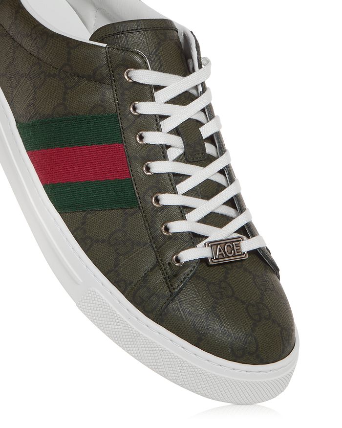 Мужские кроссовки GG Supreme Ace Gucci, зеленый — фото 4
