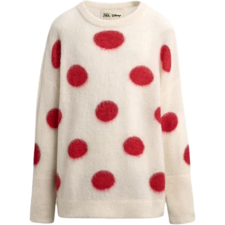 Мужской свитер с принтом x Disney Harry Lambert FW25 Knitwear Men's ZARA, Raw White