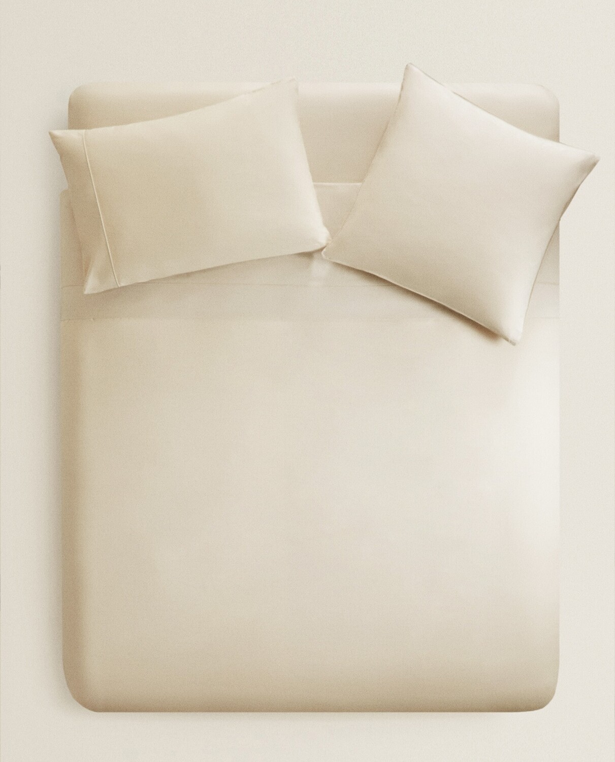 Пододеяльник Zara Home Cotton Percale Duvet, 300 нитей, бежевый