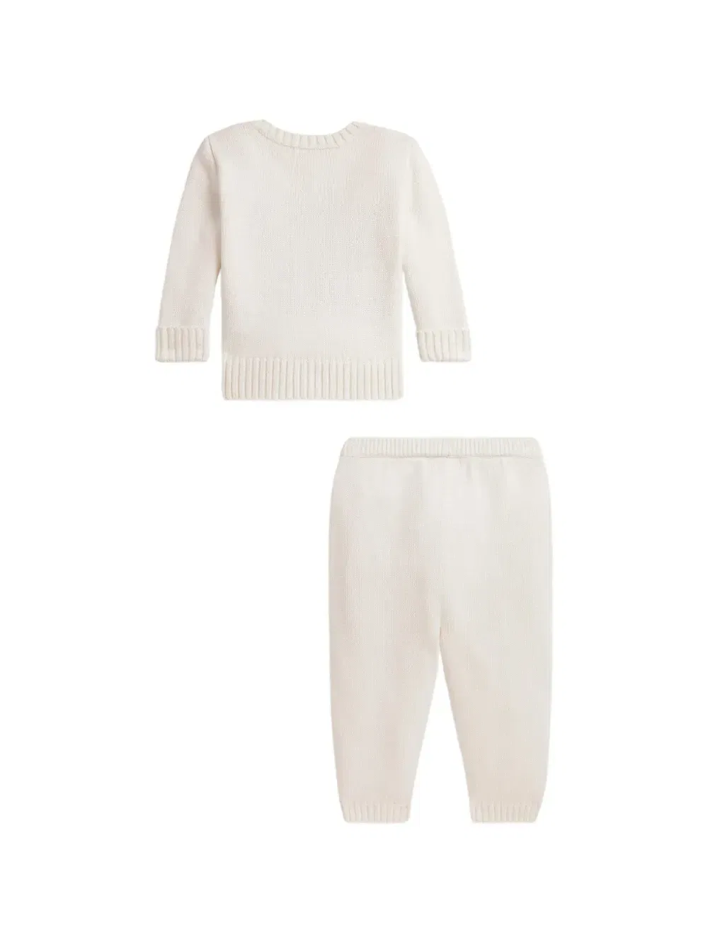 Комплект Polo Bear из свитера и брюк Polo Ralph Lauren Kids, белый — фото 2
