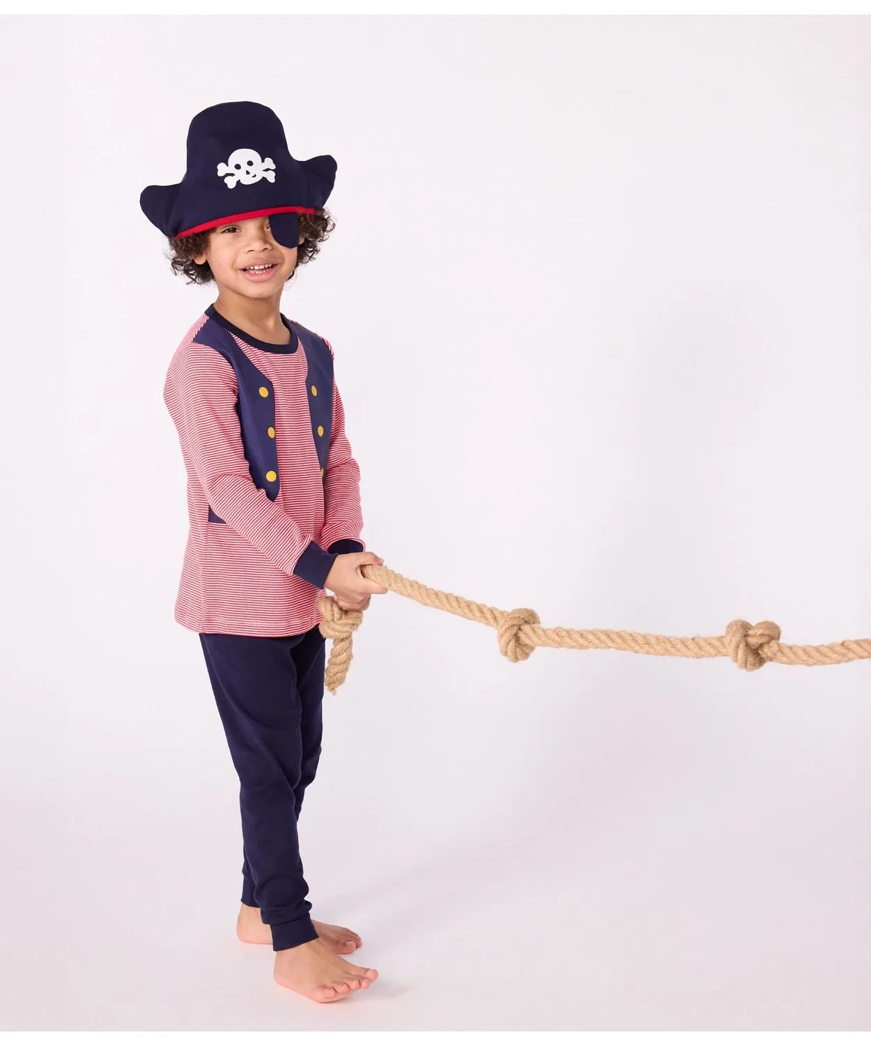 Детская пижама-трансформер с длинным рукавом модель Pirate Captain PETIT BATEAU, Blue