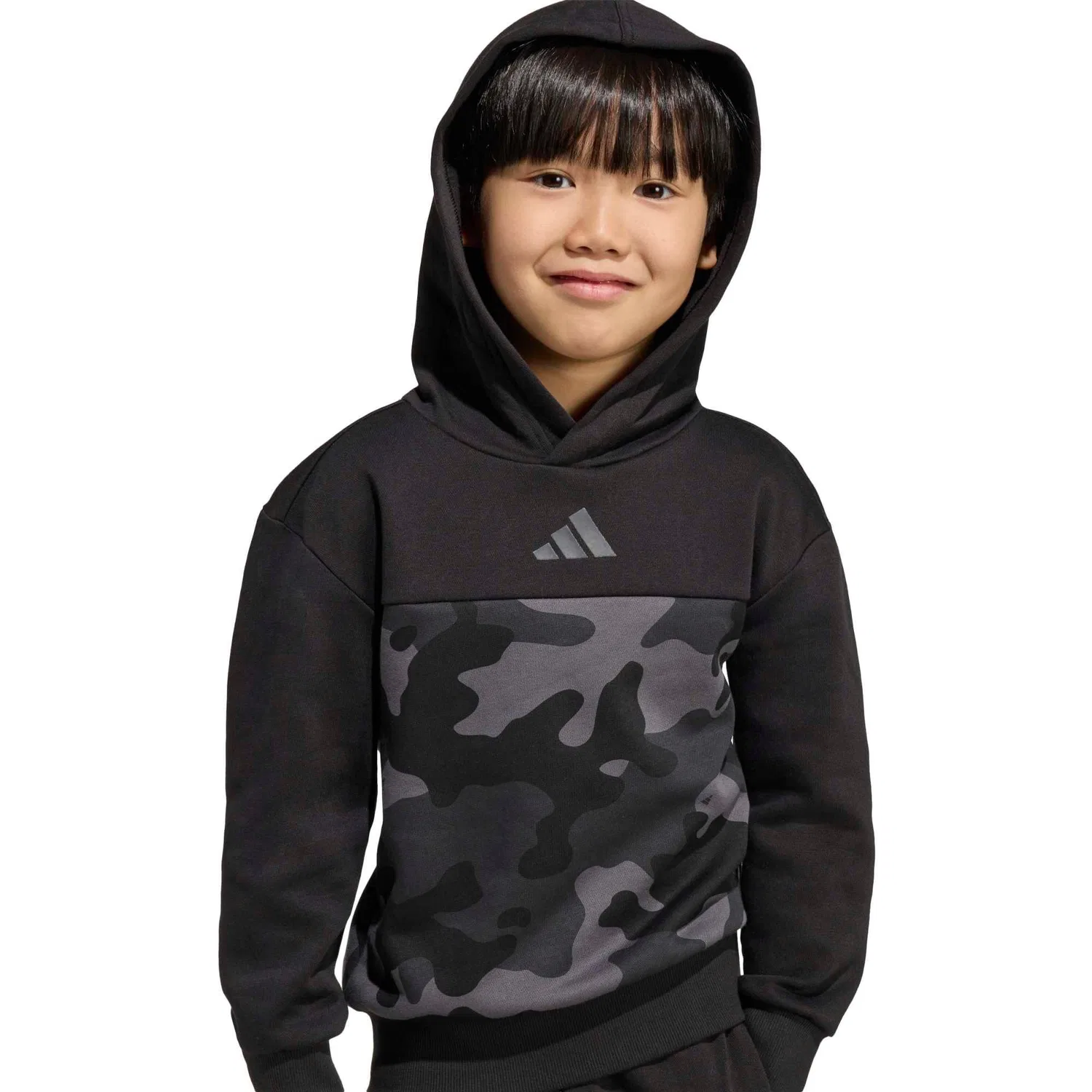 Детский спортивный костюм с камуфляжным принтом LK CAMO FL SET Adidas, Schwarz Grau — фото 4