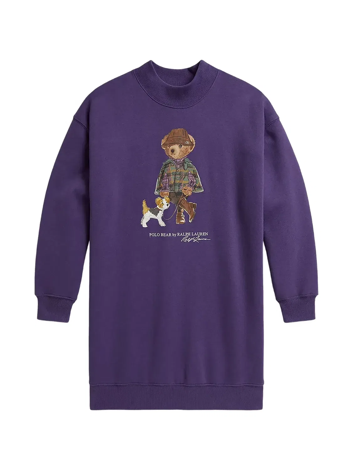 Платье-свитшот Polo Bear фиолетовое Polo Ralph Lauren, фиолетовый