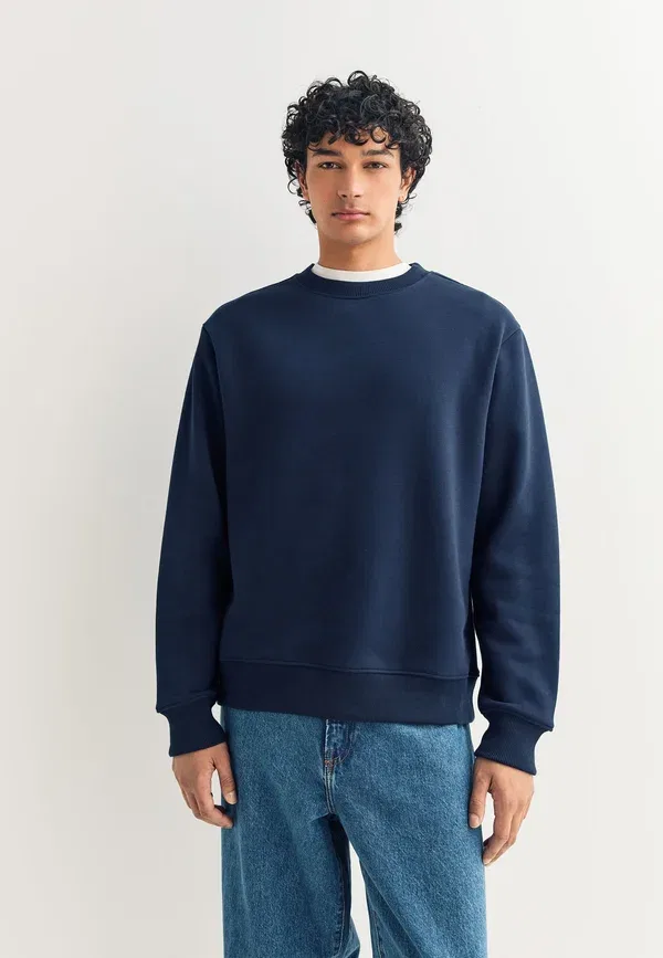 Толстовка хлопок Regular fit - heavyweight crew 3 pack Next, navy blue, grey marl, черный/темно-синий/серый — фото 2