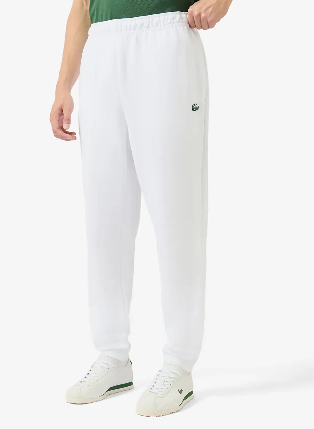 Спортивные брюки с логотипом Lacoste, белый