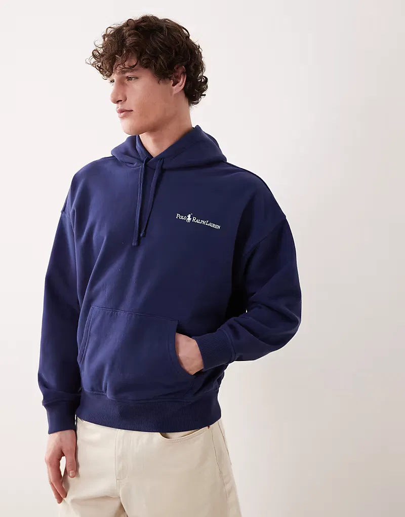Толстовка Polo Ralph Lauren с логотипом на груди, темно-синий