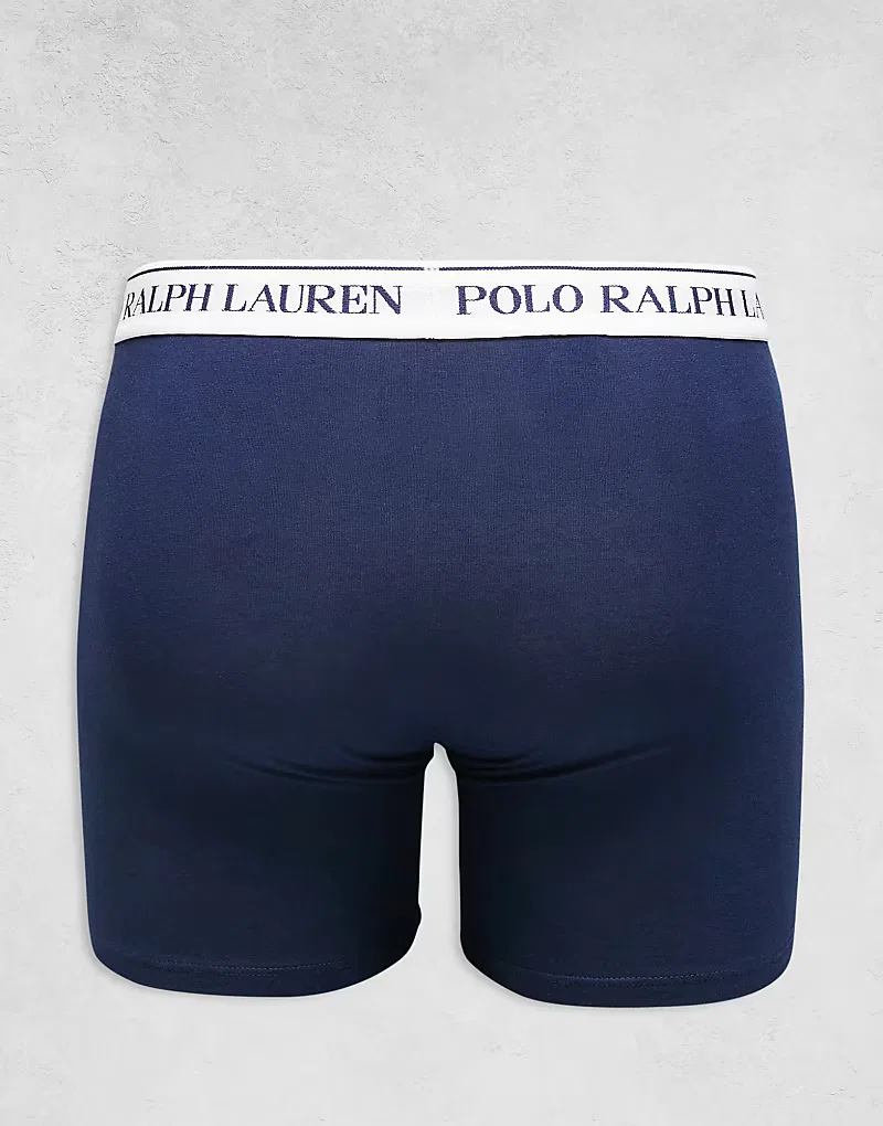 Плавки длинные с логотипом и поясом 3 шт Polo Ralph Lauren, мультиколор — фото 3
