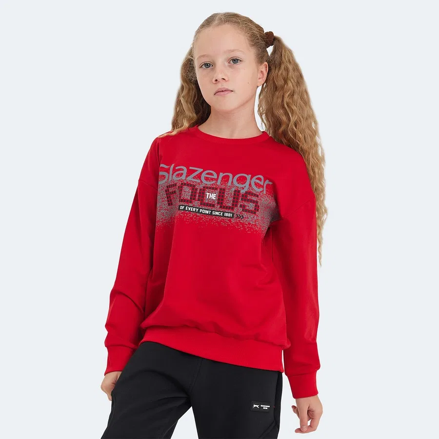 Свитшот детский с длинным рукавом LAST Slazenger, Красный