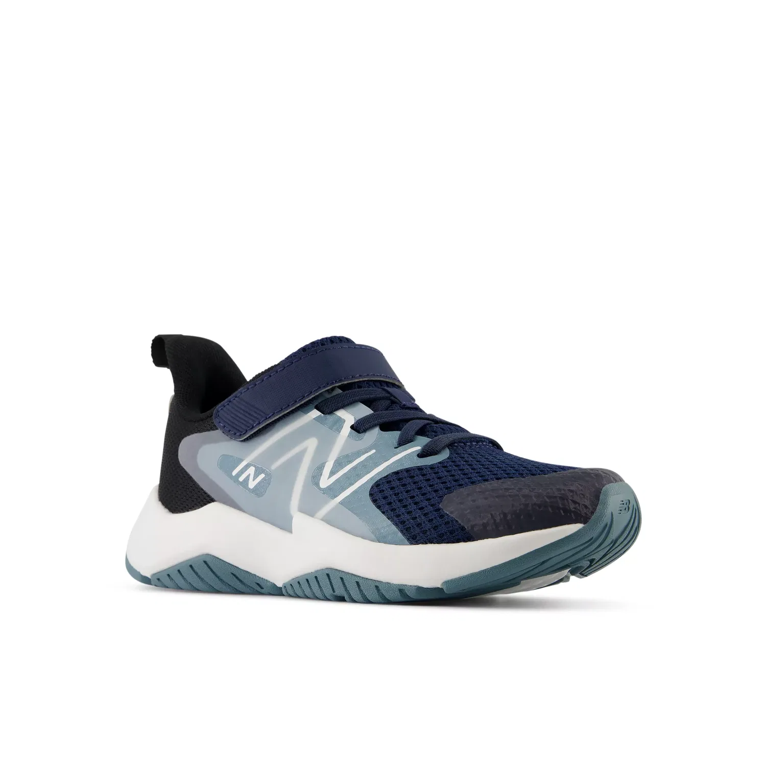 Детские кроссовки с дышащей сеткой RAV v2 Hook & Loop New Balance, Nb Navy With Salt Water And Black — фото 2