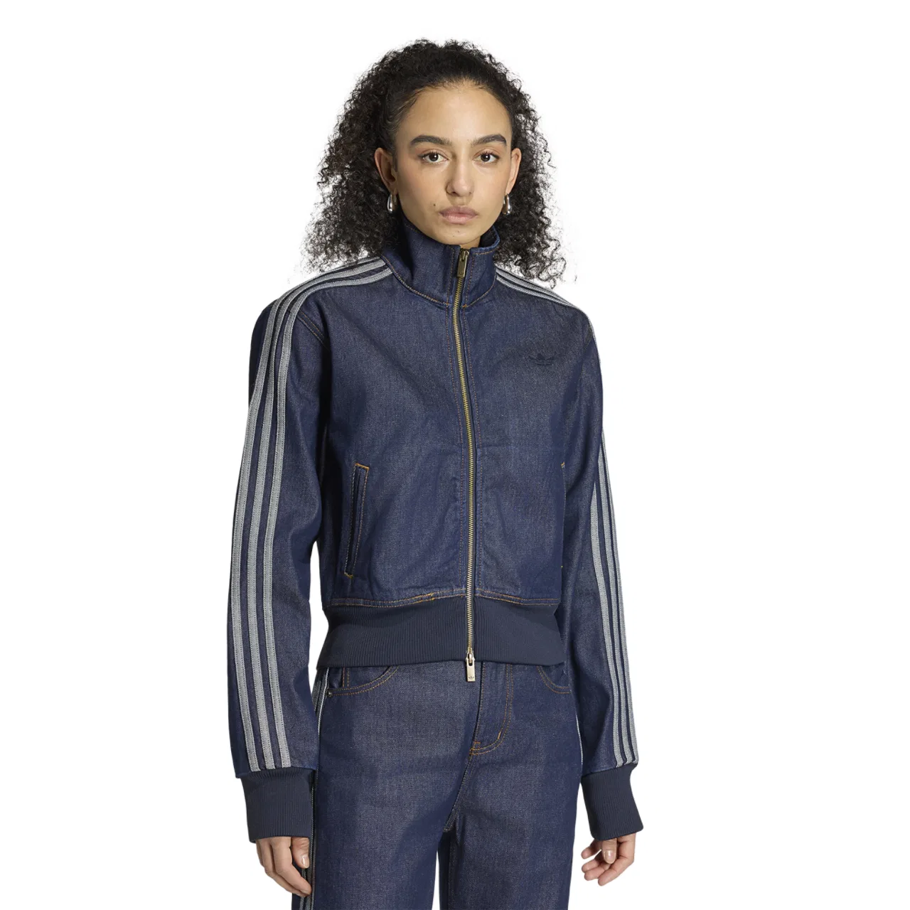 Женская куртка FB Track Top Denim Adidas, цвет Indigo Denim