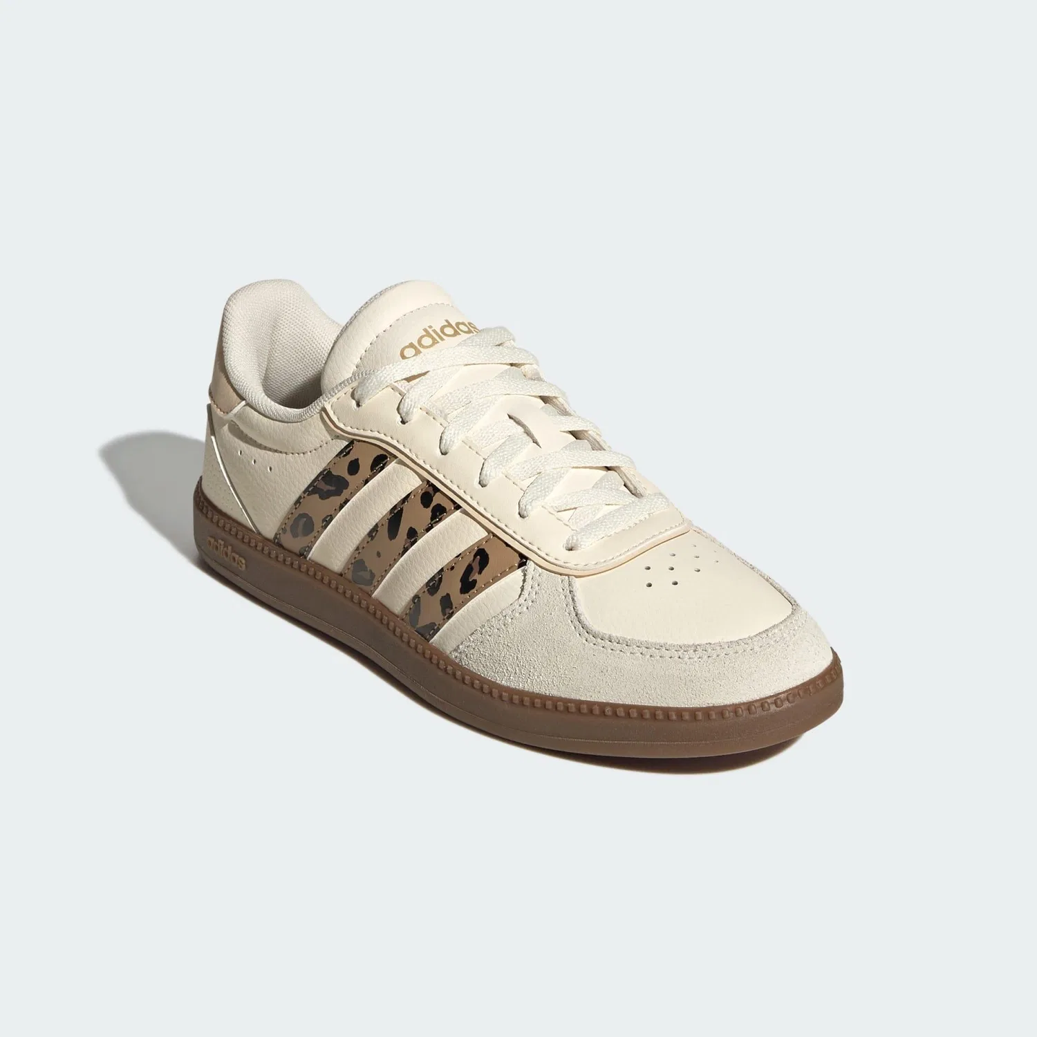 Детские кроссовки с верхом из замши Breaknet Sleek Adidas, Weiss Braun Beige — фото 4