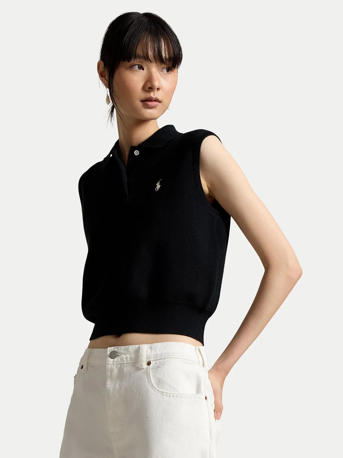 Женский пуловер стандартного кроя Polo Ralph Lauren, черный