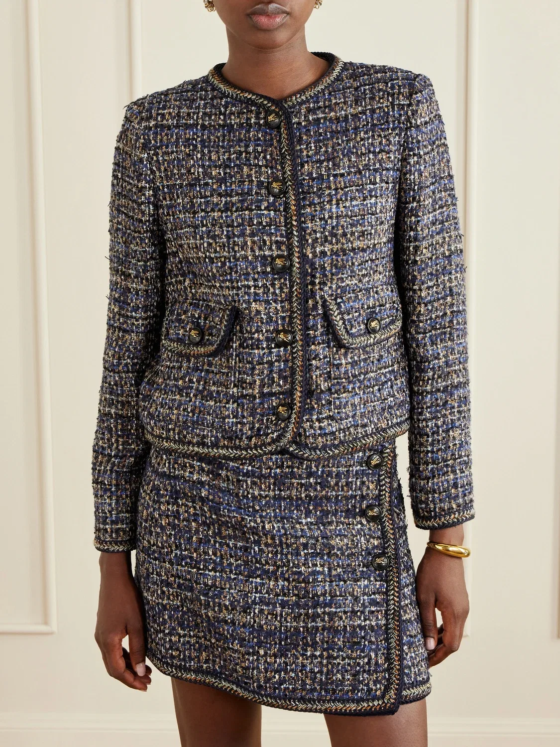 Твидовый жакет ETRO, синий — фото 3