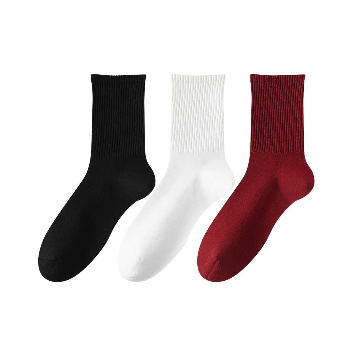 Детские носки гольфы 3 шт Black White Ancora Red MIIOW