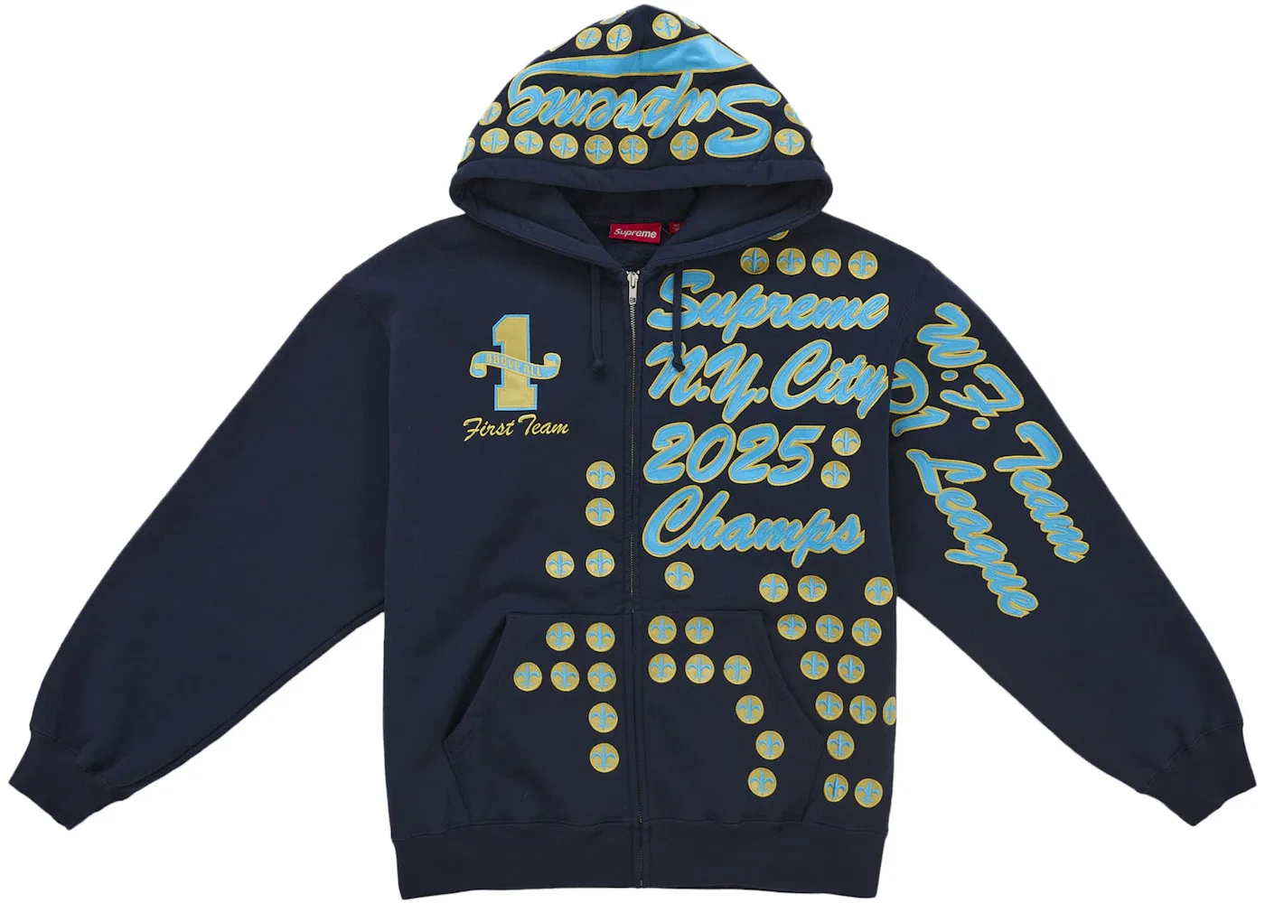 Мужская худи на молнии League Champs Supreme, Navy
