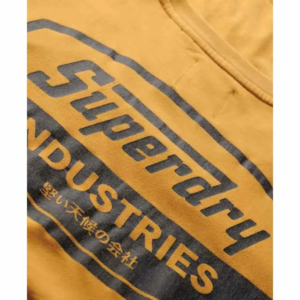 Футболка свободного кроя с коротким рукавом Work Logo Superdry, желтый — фото 3