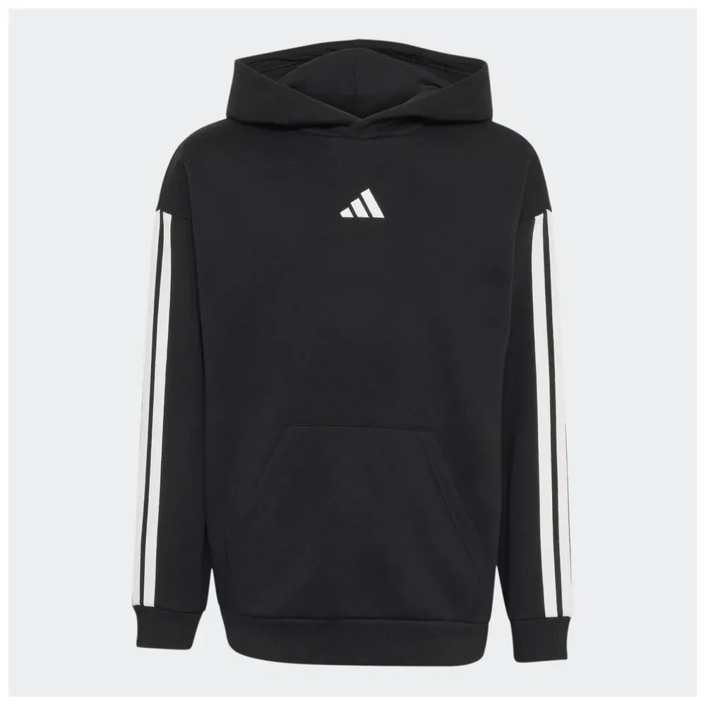 Детский спортивный костюм с капюшоном 3 Stripes Essentials Fleece Adidas, Black — фото 3