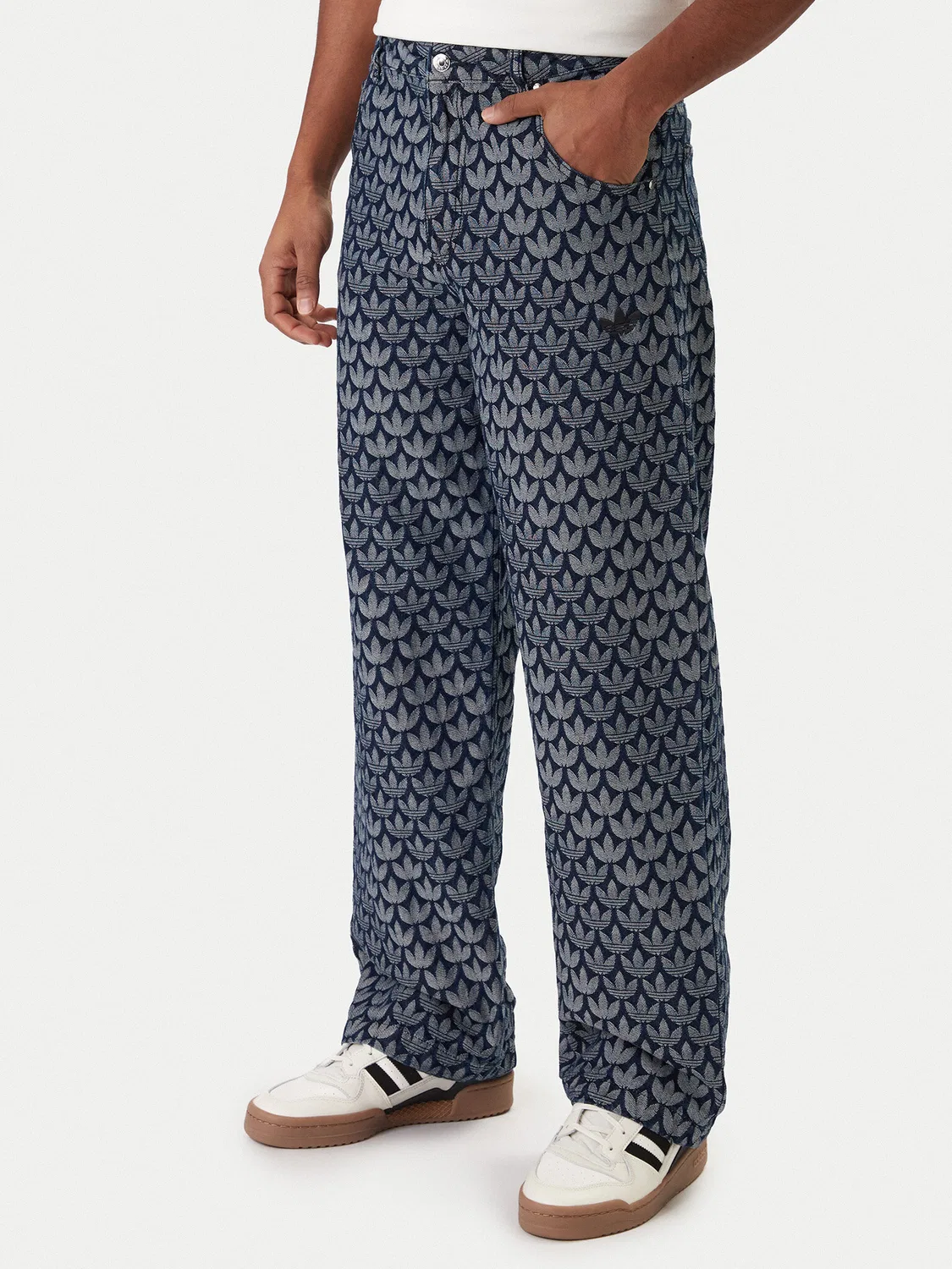 Мужские джинсы свободного кроя Monogram Adidas, синий