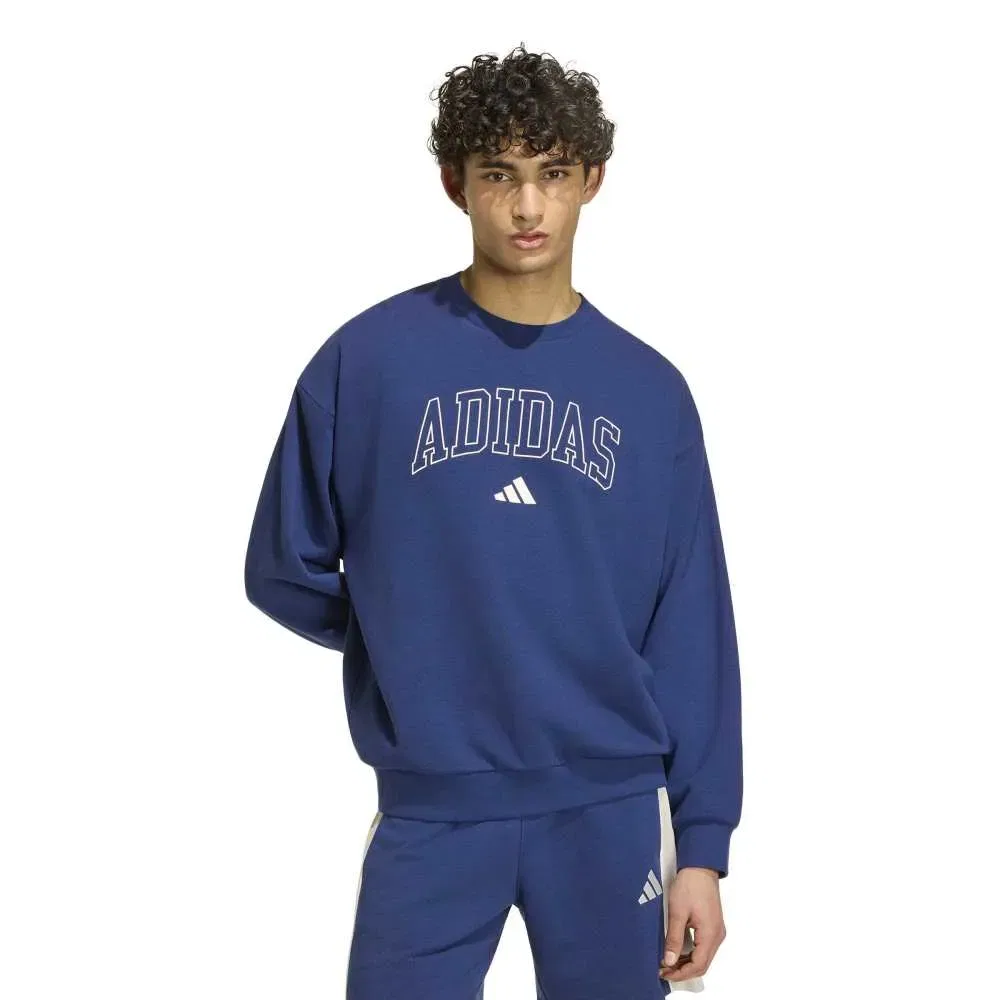Мужской свитшот с высоким воротником Seasonal Essentials Collegiate Adidas, Blue