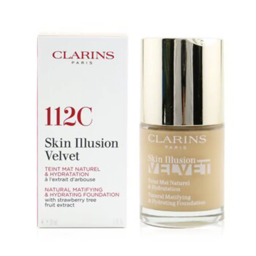 Тональная основа Skin Illusion Velvet Natural Matifying & Hydrating Clarins, # 112C Amber — фото 2