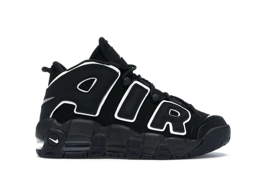 Детские кроссовки Lifestyle с принтом Nike Air More Uptempo Nike, Black/White