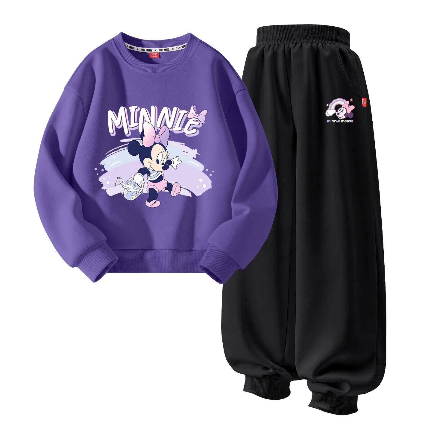 Детский спортивный костюм с круглым вырезом Disney, Diva Watery Pulse Purple+Diva K Taro Purple