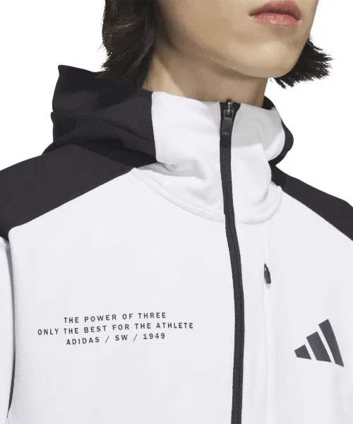 Мужская куртка-худи с капюшоном из двойного трикотажа Adidas — фото 4