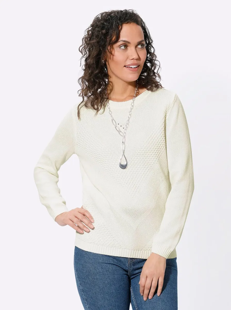 

Casual Looks Вязаный джемпер "Пуловер", цвет Ecru