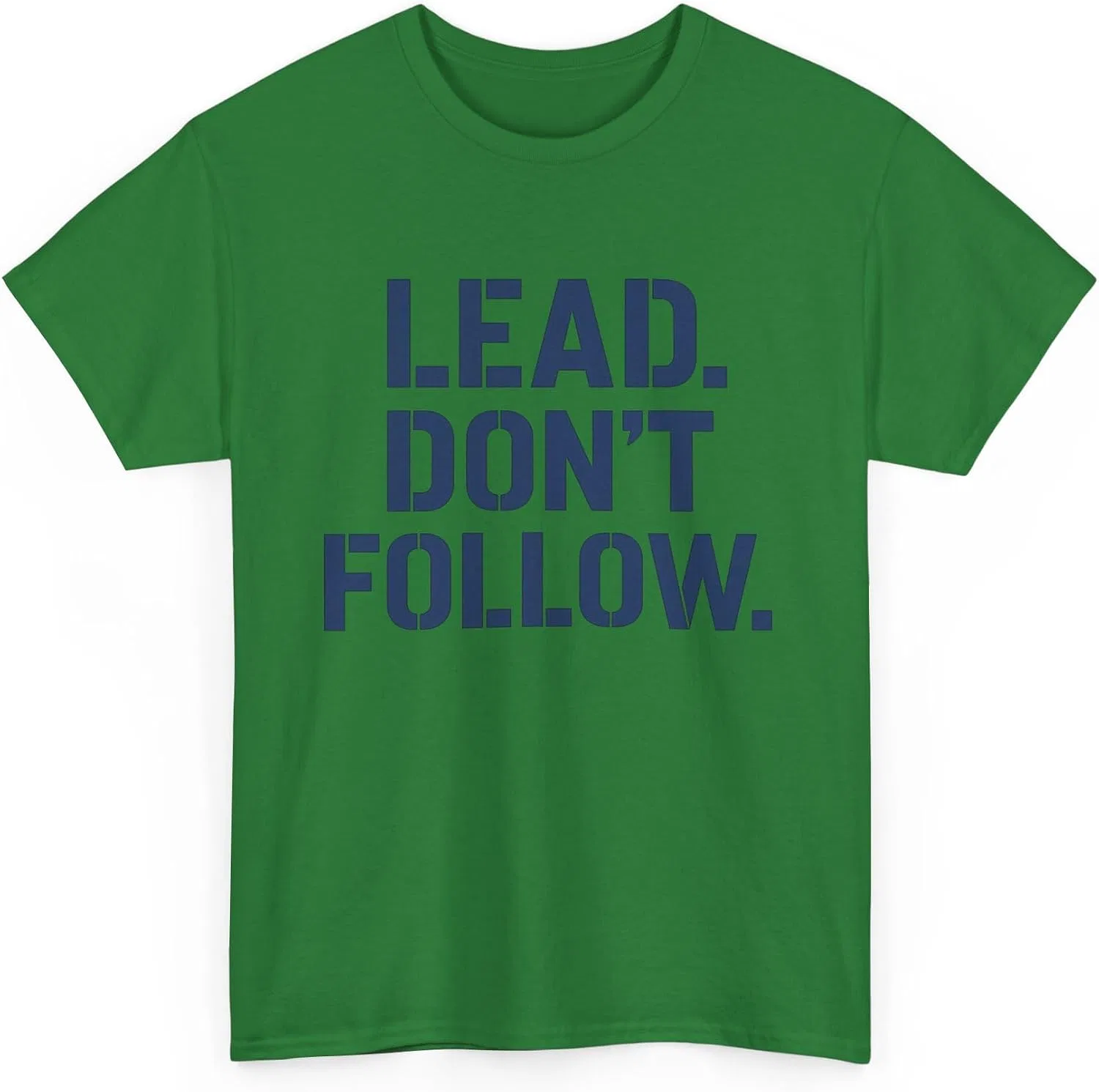 Мотивационная футболка Lead Don't Follow Generic, Turf Green — фото 3