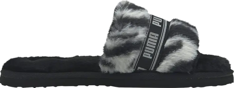 Сандалии Puma Wmns Fluff Slide Wild - Black, черный
