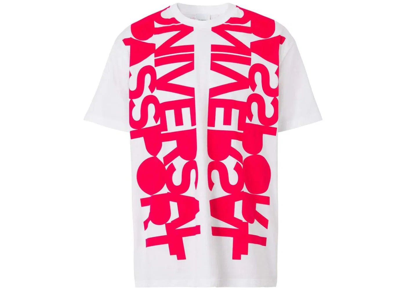 Мужская футболка с принтом Burberry T-Shirt, White/Red