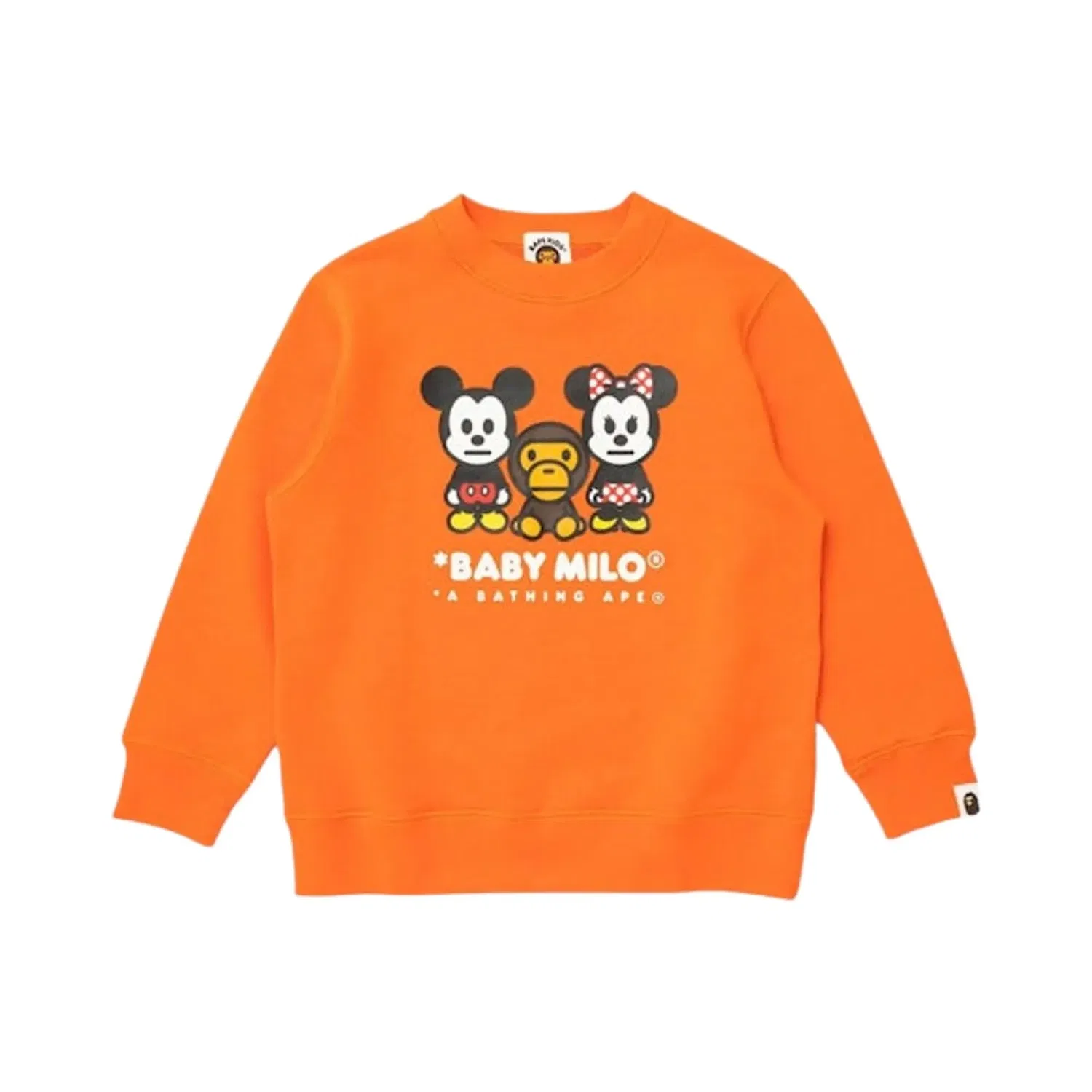 Свитшот с принтом Mickey Minnie Milo BAPE, Orange