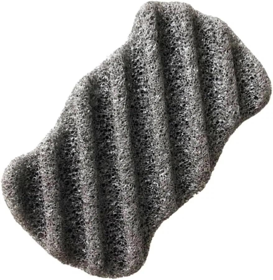 Губка для лица и тела DOITOOL, набор 4 шт., Konjac, 12.5x7x3 см, Black