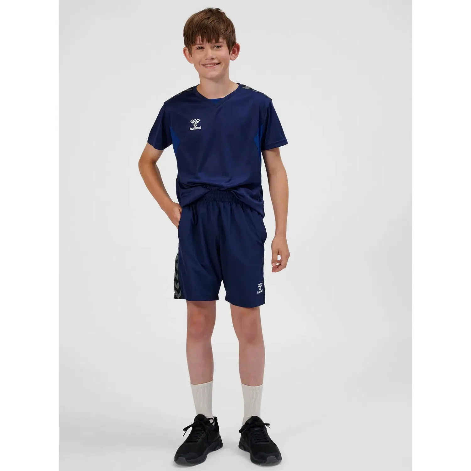 Детские шорты с принтом Authentic Hummel, Navyblau — фото 2
