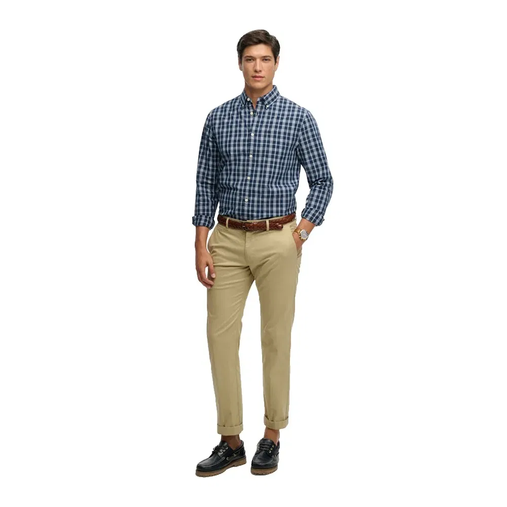 Рубашка с длинным рукавом Preppy Poplin Superdry, синий — фото 4