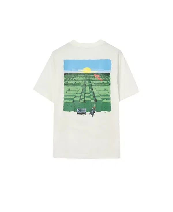 Мужская футболка с принтом Maze Cotton Burberry, Chalk White — фото 4