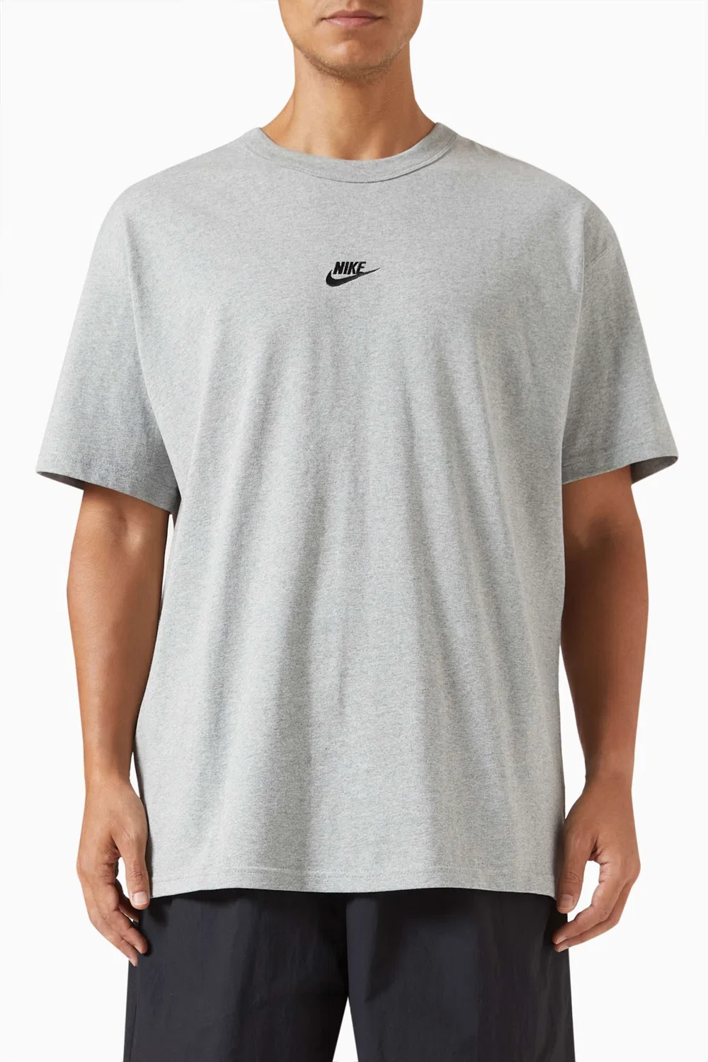 Футболка хлопковая Sportswear Premium Essentials Nike, серый