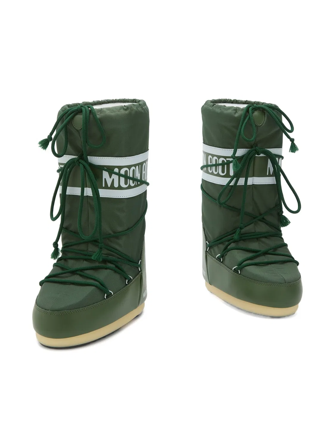 Ботинки на шнуровке, нейлоновые, зеленые Moon Boot, зеленый — фото 3