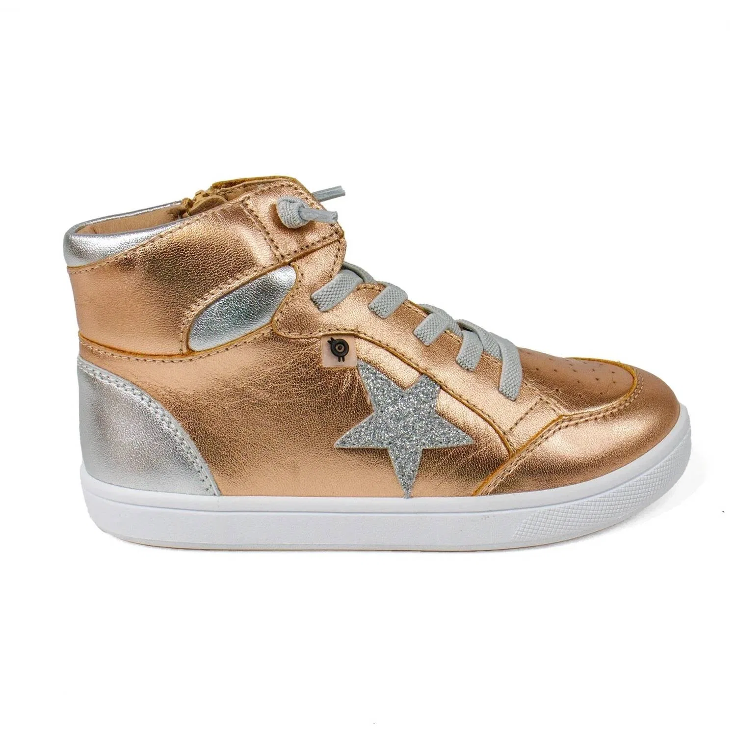 Детские высокие кроссовки из натуральной кожи Starling Old Soles, Copper
