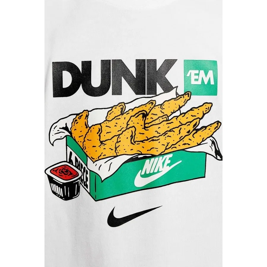 Футболка с коротким рукавом Cotton Dunk Kids Tee Nike, Белый — фото 4