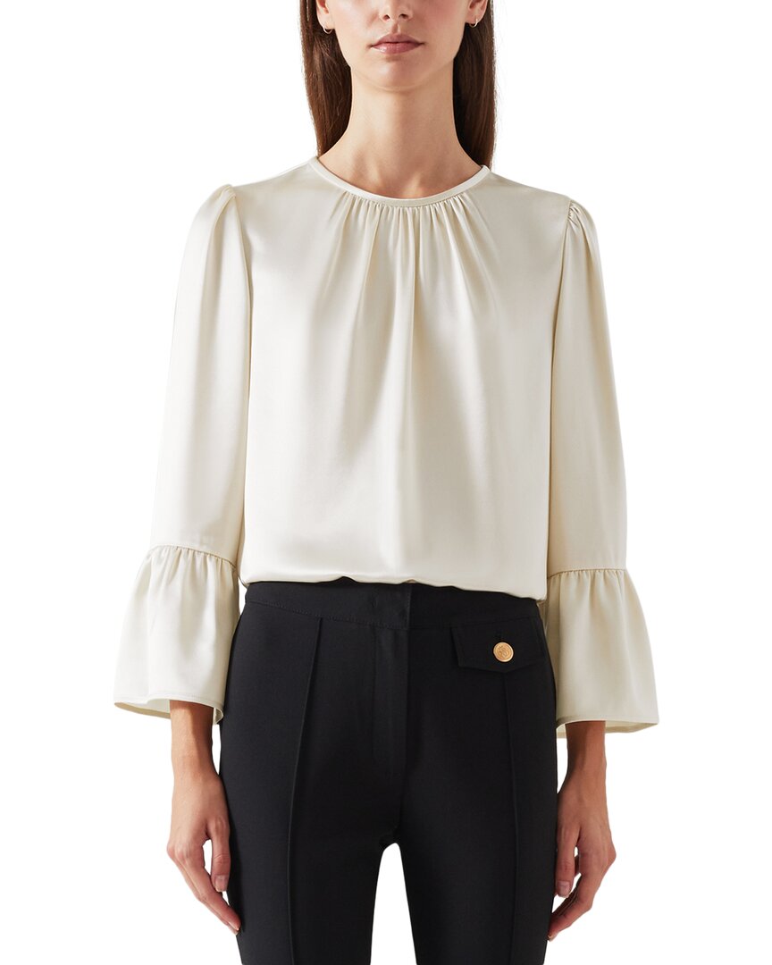 

LK Bennett Agnes Топ из ткани с плетением, белый