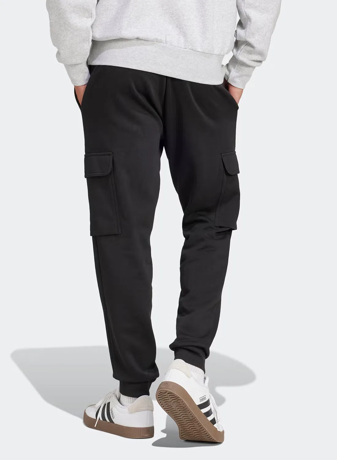 Брюки карго на флисе Essential feelcozy fleece cargo Adidas, черный — фото 2