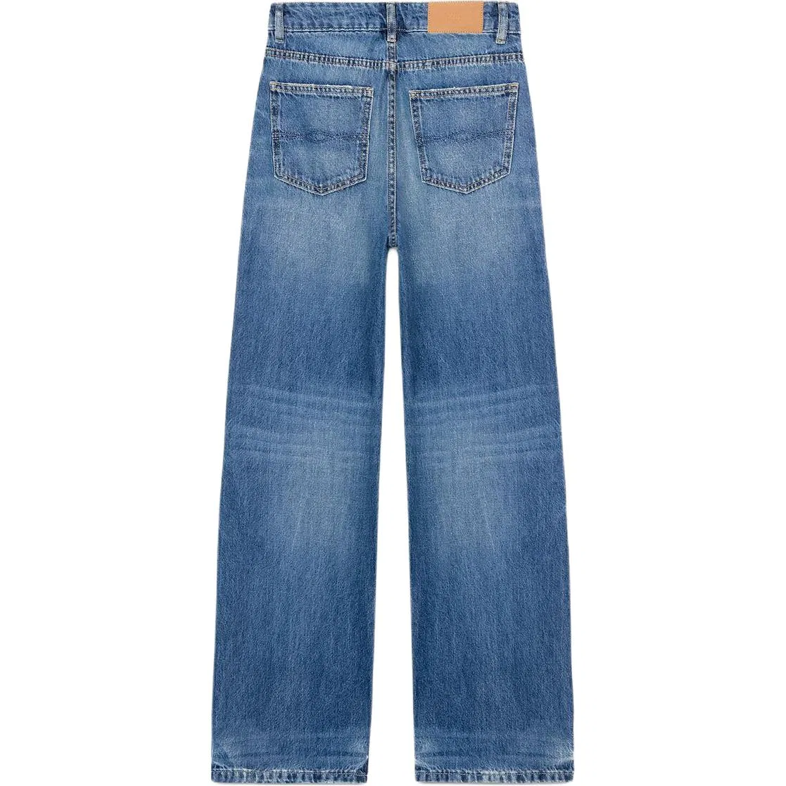 Женские джинсы прямого кроя Medium Blue ZARA, Medium Blue — фото 3