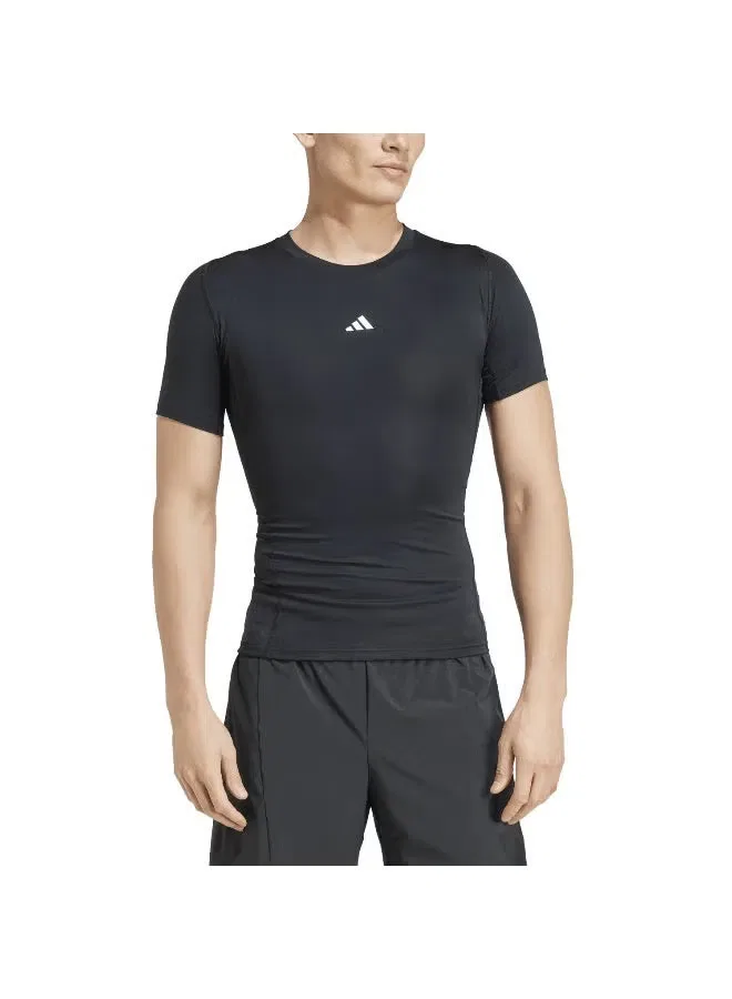 Футболка компрессионная с коротким рукавом Techfit Adidas, черный — фото 3