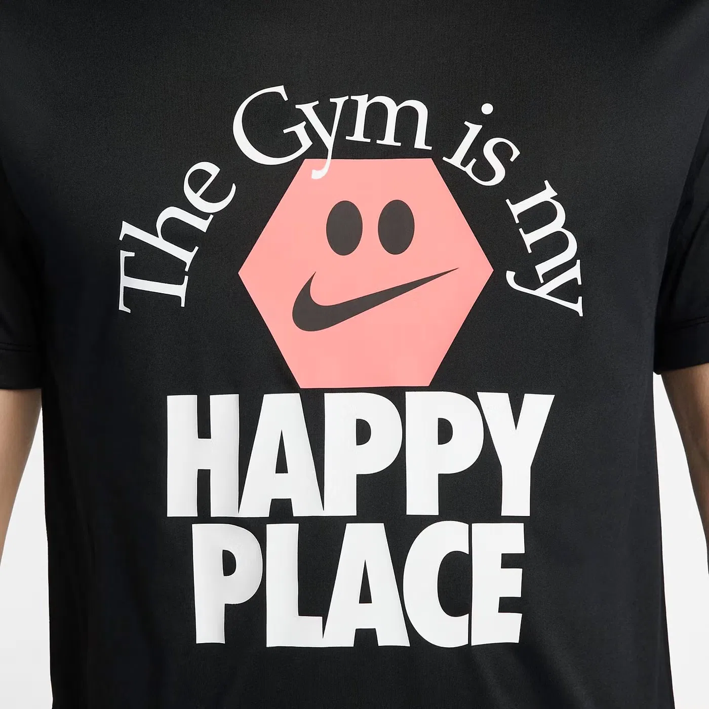 Футболка с принтом Nike Dri-Fit Happy Place, черный — фото 2