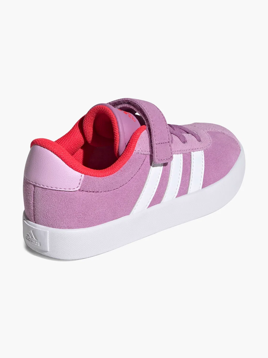 Детские кроссовки на липучках Adidas VL Court 3.0 EL C, фиолетовый — фото 3
