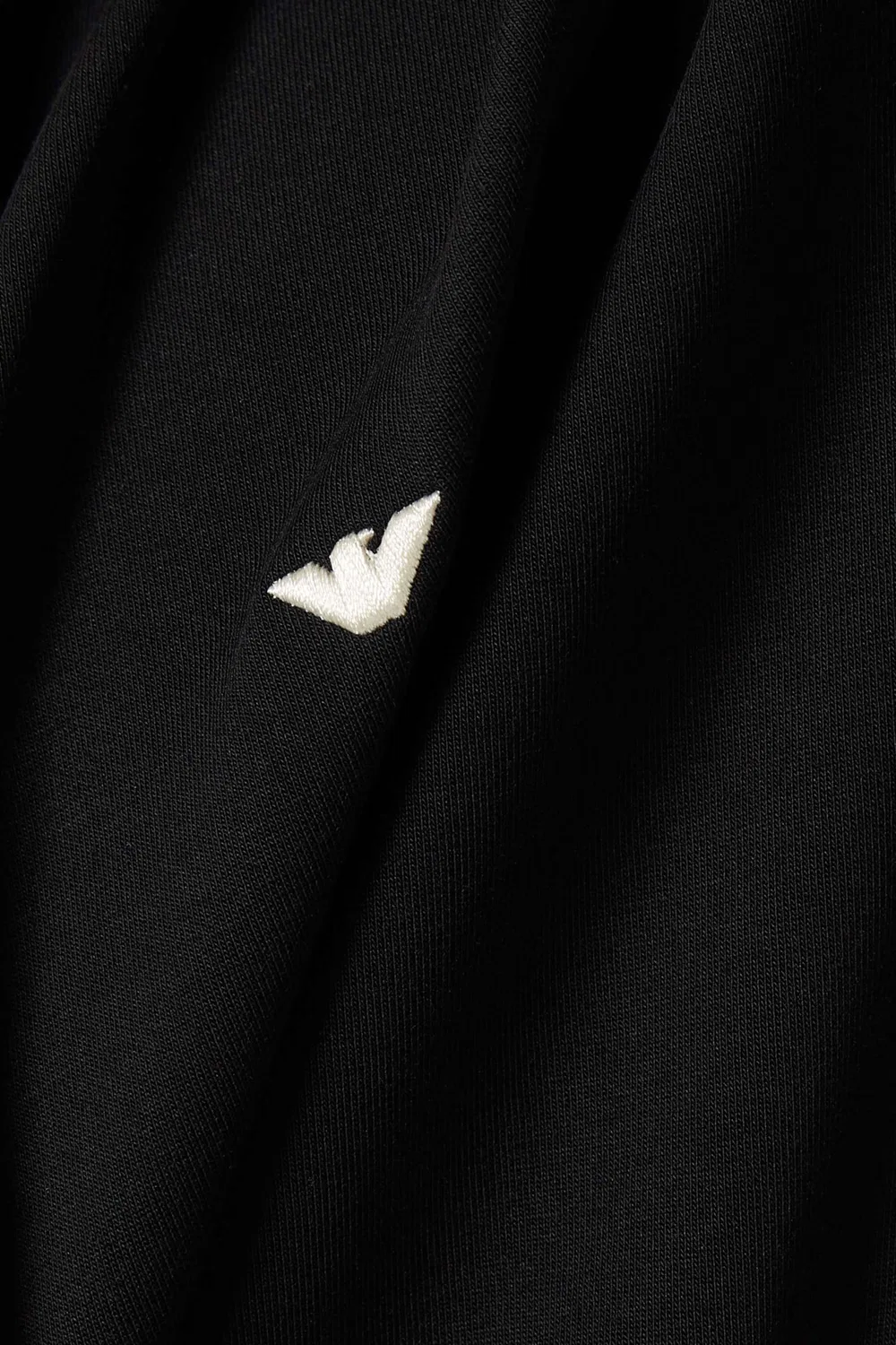 Худи с логотипом Logo Emporio Armani, черный — фото 4