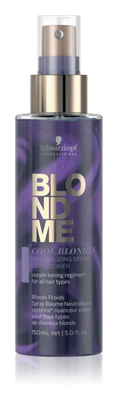 

Несмываемый спрей-кондиционер, нейтрализующий желтоватый оттенок Schwarzkopf Professional Blondme Cool Blondes