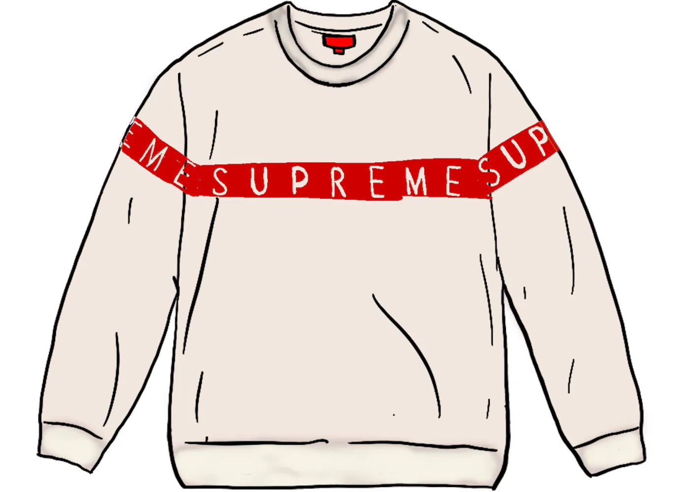 Мужской свитер с принтом Supreme Inside Out Logo, White